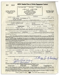 Two January 1959 Contracts Signed by Moe Howard, Who Signs Each ''The 3 Stooges Co.'' & ''Moe Howard'' -- AGVA Contracts for Three Stooges Performances -- Each Measures 8.5'' x 11'', Very Good
